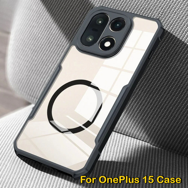 Transparente Airbag Handyhülle mit stoßfestem Kamera-Vollschutz für OnePlus 15 13 12 11 R Nord Ace 6 5 4 3 2 T Pro aus weichem TPU - Bild 1