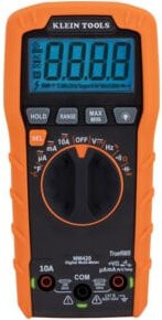 Klein Tools Digitales Multimeter TRMS Auto Range 600 V Temperatur CAT III in Orange - Bild 1