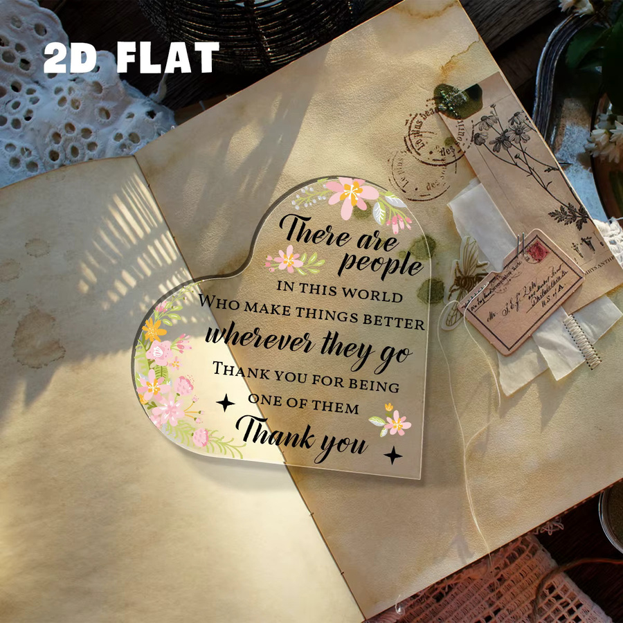 Acryl-Herz-Fotoplakette von CIFBUY in Transparent als Dankeschön-Geschenk für Freunde und zum Valentinstag - Bild 2