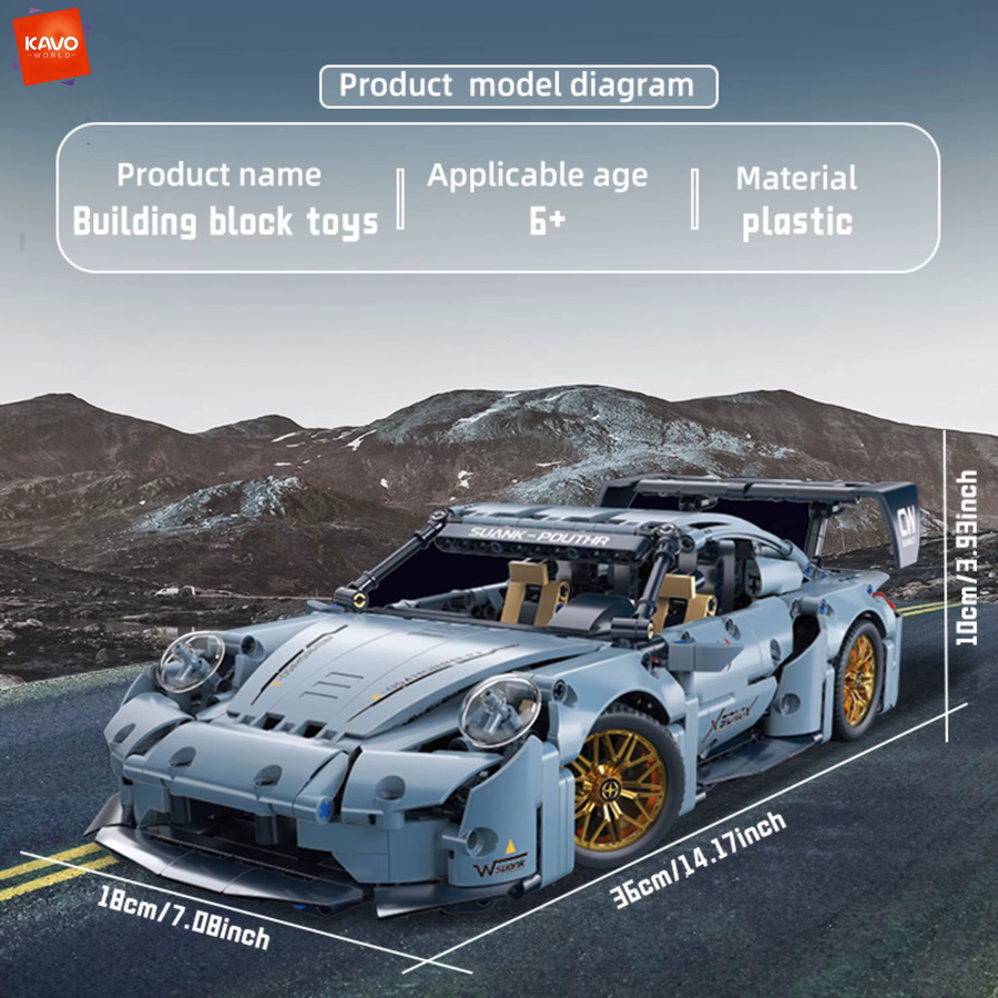 KAVOWORLD Supercar-Bausatz, Automodell, 973 Teile, ab 6 Jahren - Bild 5