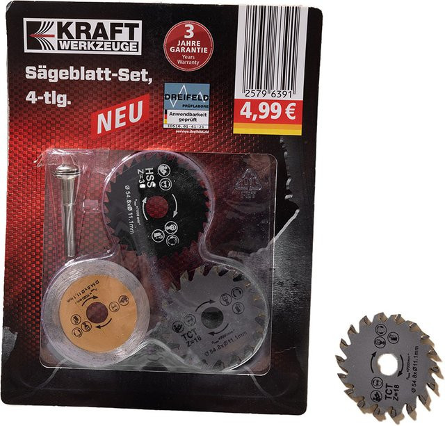Kraft Werkzeuge 4-tlg. TCT Kreissägeblatt-Set für Holz, Metall und Kunststoff in Multicolour - Bild 1