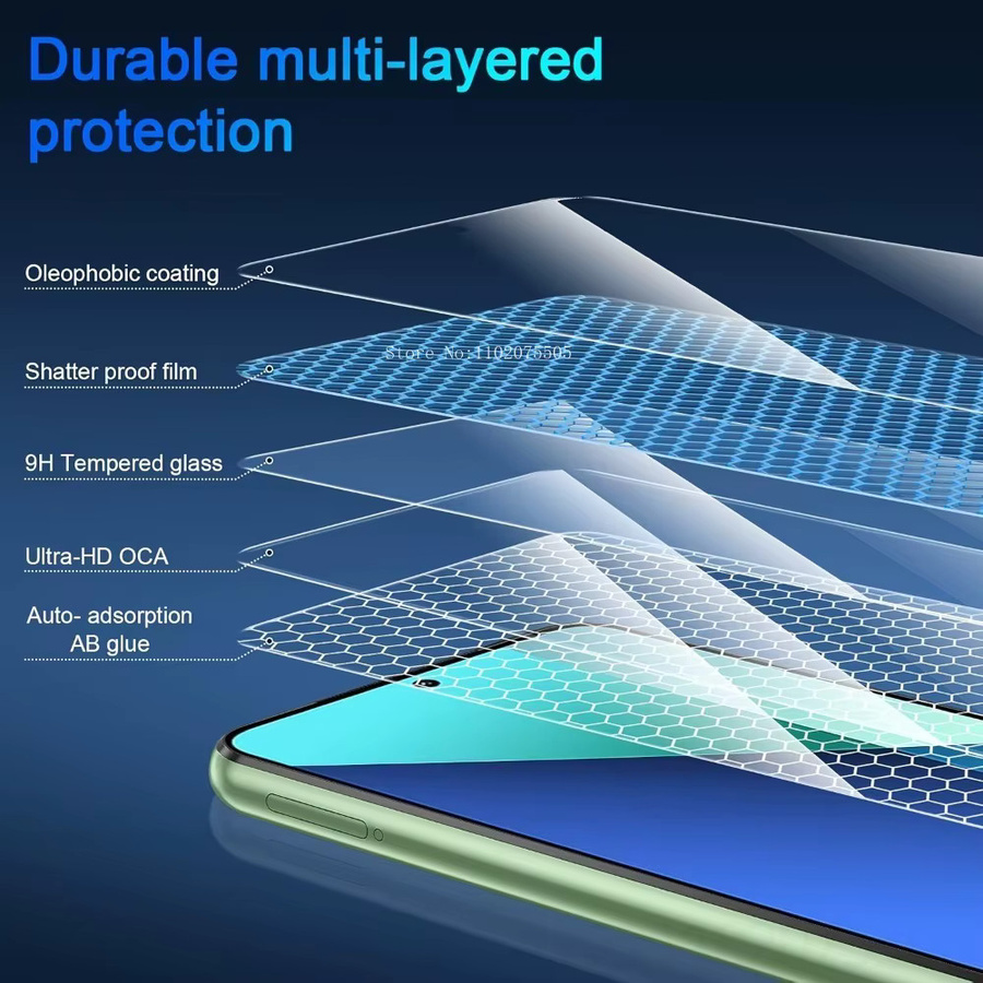 5 Stück DIXSG HD klare gehärtete Glasfolie als Displayschutzfolie für Redmi Note 14 5G 13 12 11 Pro 14S 12S 14C 14R 13C 12C 12 10A 9A in Transparent - Bild 3