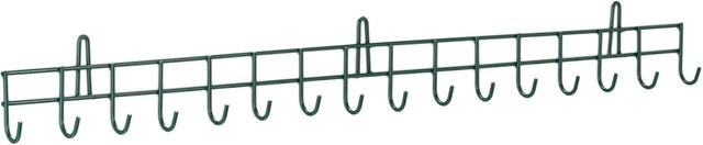 Relaxdays Gerätehalter für Gartengeräte aus Stahl in Dunkelgrün mit 16 Haken, Breite: 100 cm, Tiefe: 12 cm, Höhe: 5 cm - Bild 1