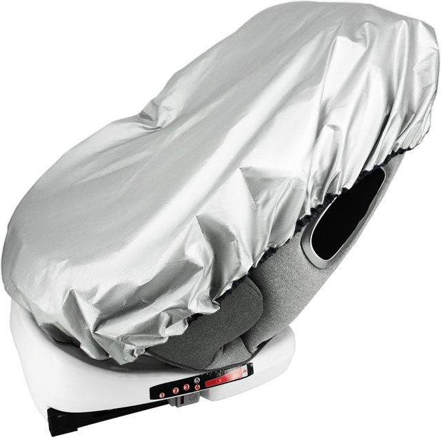 Universeller Baby Auto Sitz Sonnenschutz in Silber zum Schutz vor UV-Strahlung und Hitze - Bild 1