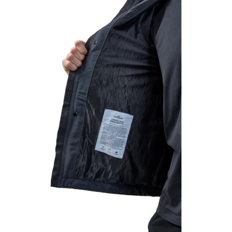 Stone Island Jacke, Harz-Nylon, Grau, Herren - Bild 3