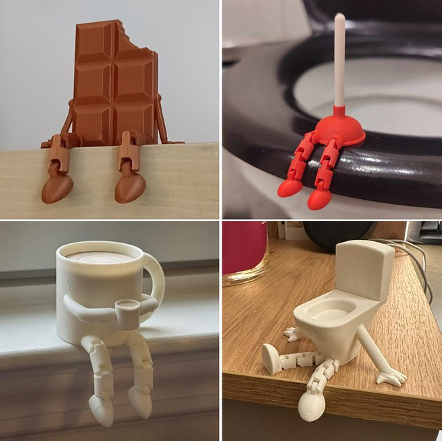 SHNGki 3D-gedruckte Schokoladenskulpturen mit beweglichen Gelenken als dekorative Tischdekoration - Bild 1