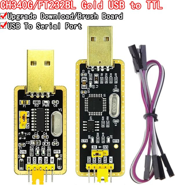 Si Tai&SH USB 2.0 zu TTL Level Download-Kabel Adaptermodul CH340G FT232BL FT232RL für serielle Boards 5V 3,3V Debugger mit USB-C Anschluss kompatibel mit Windows 10 - Bild 1