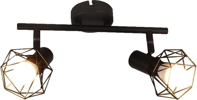 NETTLIFE Deckenleuchte aus Metall in Schwarz mit Up-Down-Lichtfunktion und E14-Fassung im Industrial-Design - Bild 1