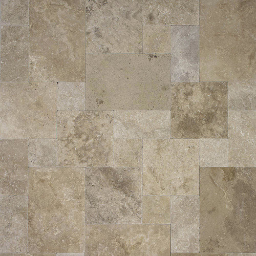 WOHNRAUSCH Terrassenplatten Tosca Classic in Travertin-Optik, Römischer Verband, beige/gelb/braun/grau, 0,74 m² - Bild 2