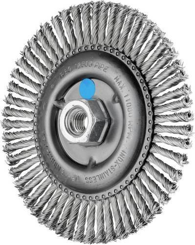 PFERD Pipeline Rundbürste RBG für Winkelschleifer mit M14 Gewinde, Edelstahl-Draht Ø 0,50 mm, Durchmesser: 150 mm, Farbe: Blau/Silber - Bild 1