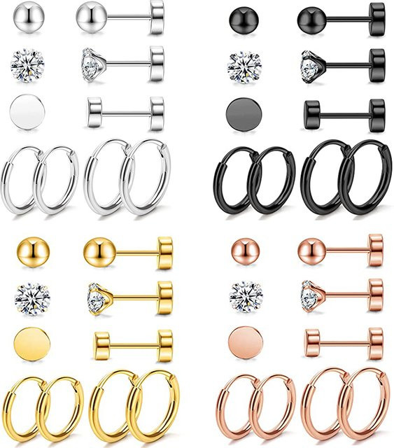 Ohrring-Set Edelstahl, Zirkonia, Damen - Bild 1