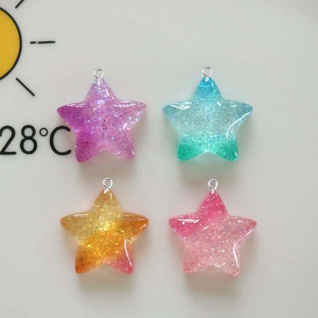 Charms Stern, Farbverlauf, Bunt, Unisex - Bild 1