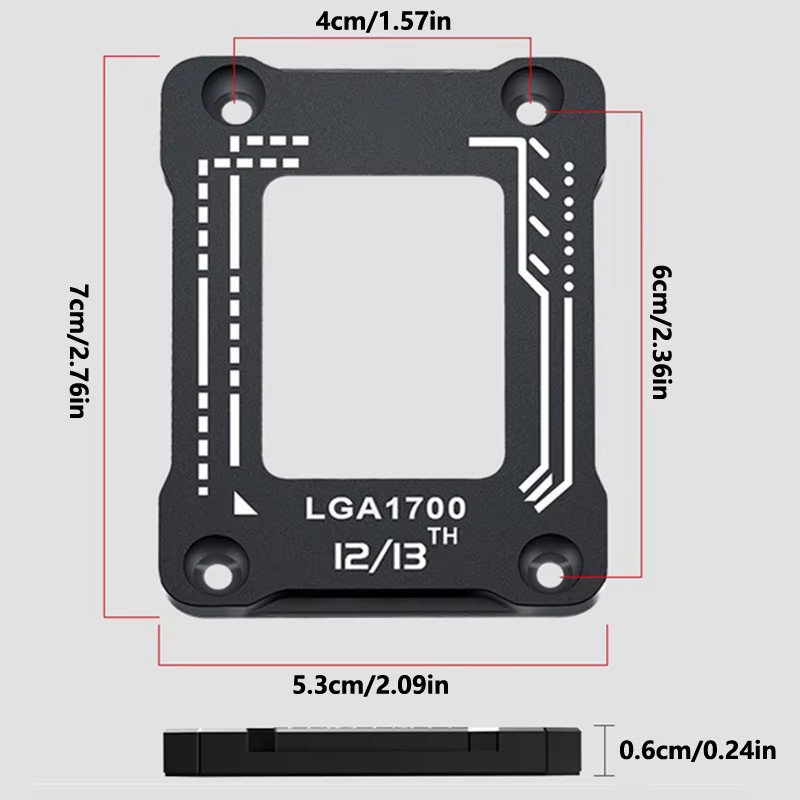 Intel LGA1700 CPU Anti-Biegungshalterung Korrekturrahmen für 12. und 13. Generation Desktop-Motherboards - Bild 5