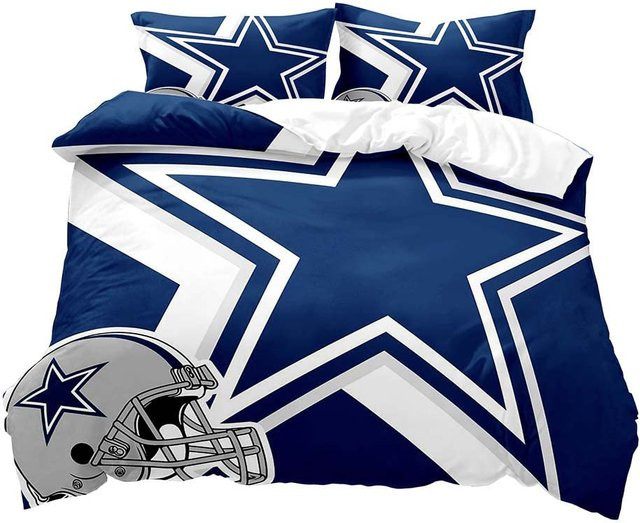American Football Bettwäsche-Set von Your Warm Home in Marineblau, bestehend aus Bettdeckenbezug und Kissenbezug, B/H: 135 x 200 cm - Bild 1