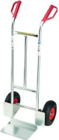 Alu-Transportkarre E/D/E in Silber mit 150 kg Tragkraft, Breite: 30,5 cm, Tiefe: 30,5 cm, Höhe: 20 cm - Bild 1