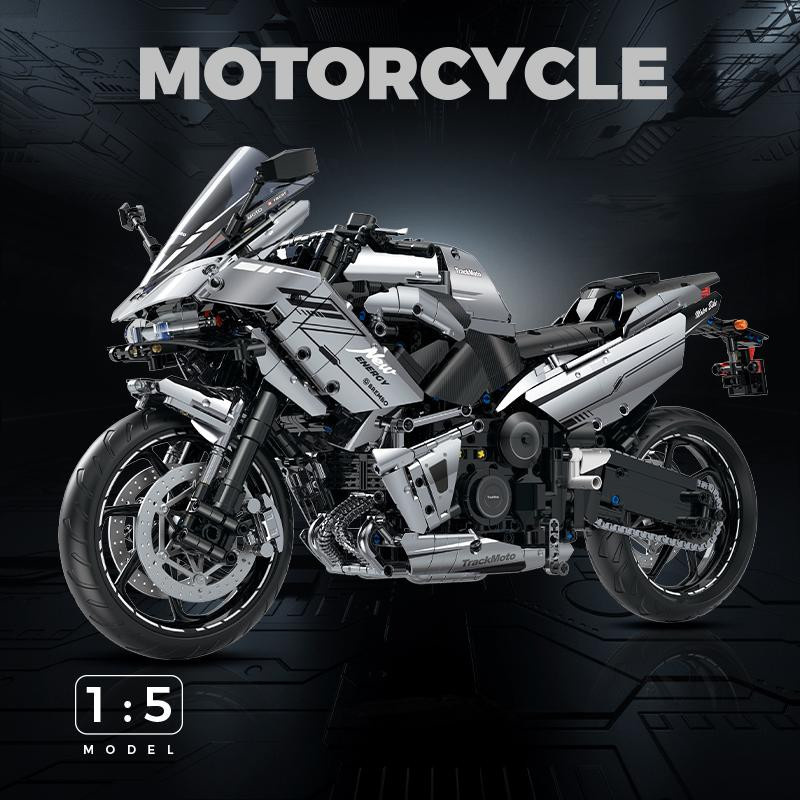 Bausteine Motorrad Straßenrennfahrzeug, 1:5, 2156 Teile, ab 6 Jahren - Bild 2
