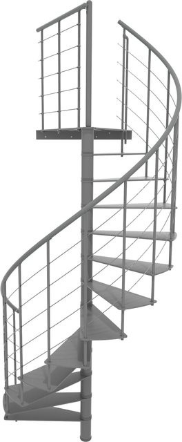 Minka Spindeltreppe Milano in Grau für eine Geschosshöhe bis 300 cm - Bild 1