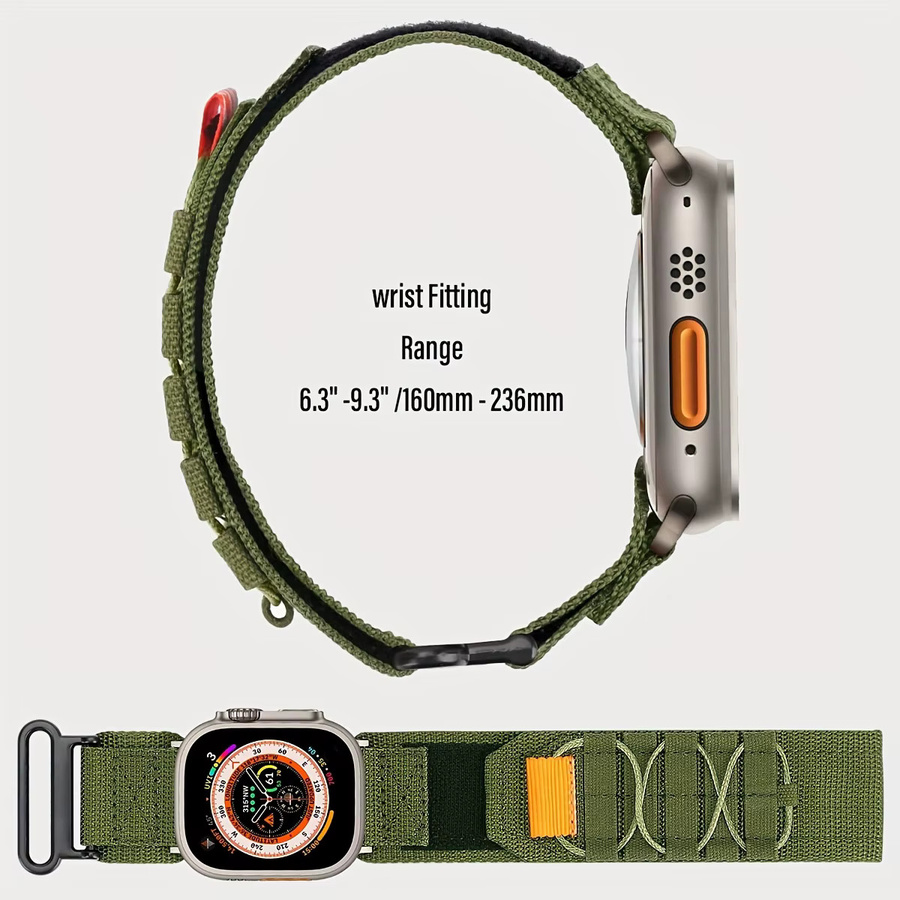 Vwar Uhrenarmband Textil/NATO, Schwarz, Unisex - Bild 2