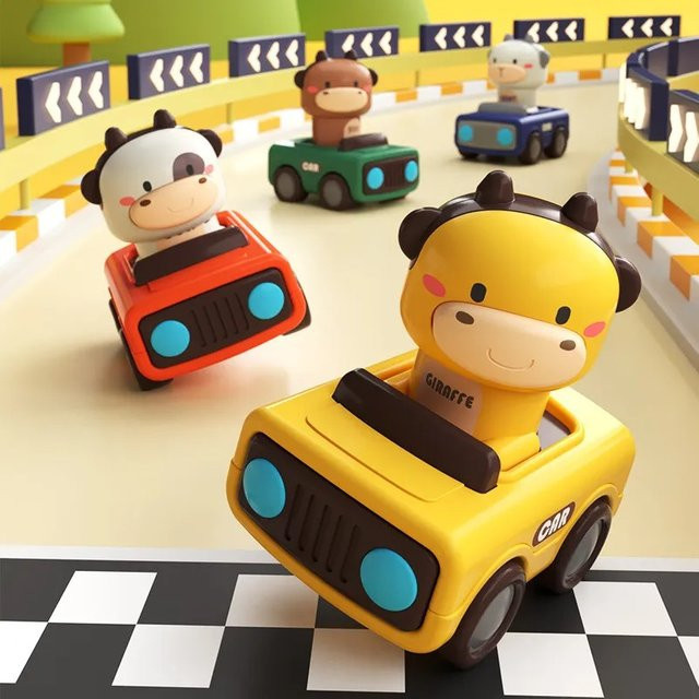SONGYI Baby-Tier-Rennwagen, Autospielzeug-Set, ab 1 Jahr - Bild 1