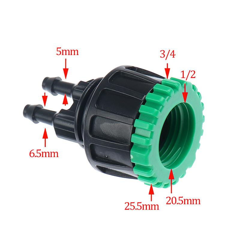 Y-Anschluss Schlauchadapter für Gartenschläuche mit Innengewinde 1/2 Zoll in Schwarz - Bild 2