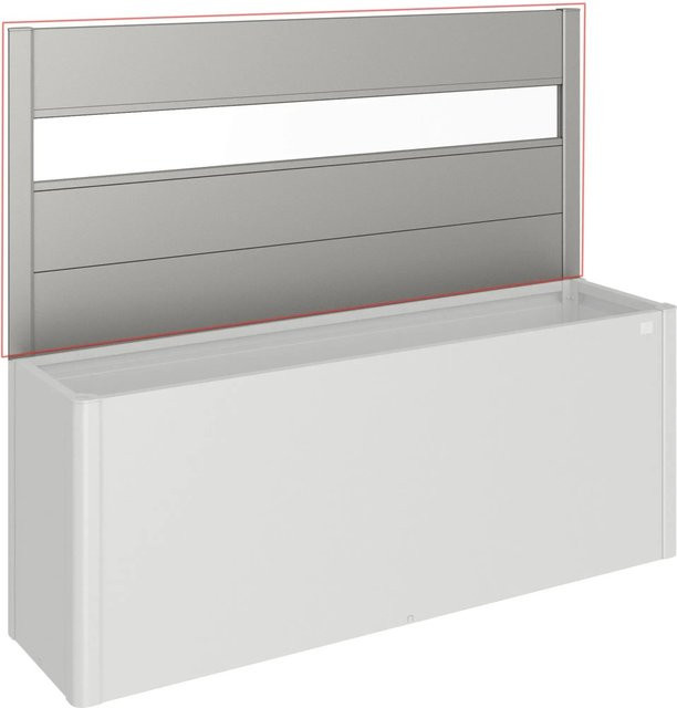 Biohort Sichtschutz für Hochbeet mit transparentem Acrylglas in Quarzgrau-Metallic, Breite: 400 cm, Höhe: 100 cm - Bild 1