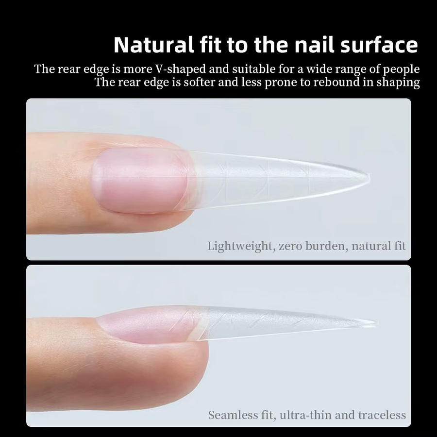 KANIU Künstliche Nagelspitzen, Transparent, Glänzend - Bild 3