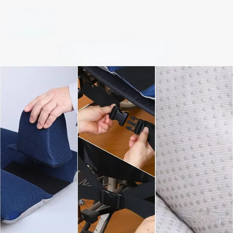 Yuwell Rollstuhl Sitzkissen Anti-Rutsch in Blau zur Dekubitusprophylaxe für Senioren - Bild 4