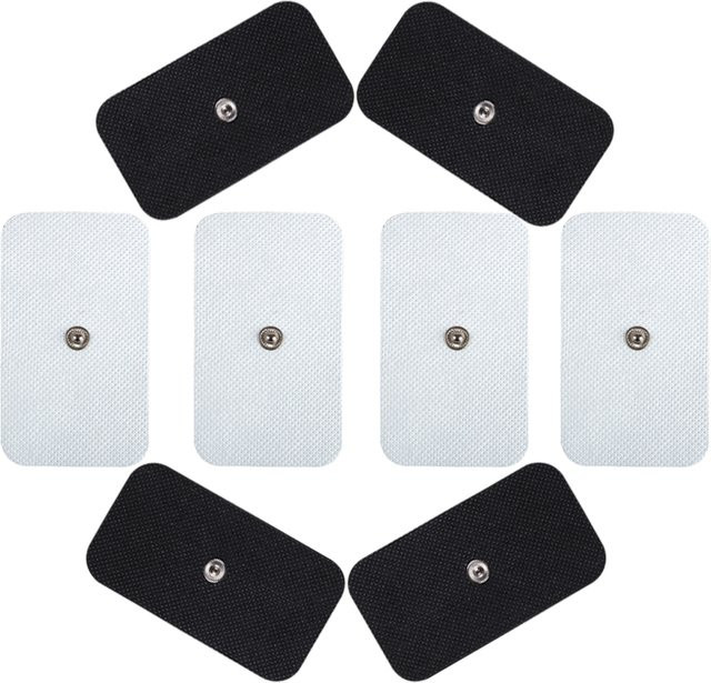 Yinhang Elektrodenpads für EMS Akupunktur Massagegerät, 10 Stück, Weiß Schwarz - Bild 1