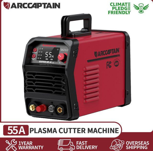ARCCAPTAIN Air HF Plasmaschneidgerät CUT55-HF-P DC 55A mit Digitalsteuerung in Rot - Bild 1