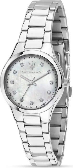 Maserati Armbanduhr, Edelstahl, Quarz, Perlmuttzifferblatt, 30 mm, Damen - Bild 1