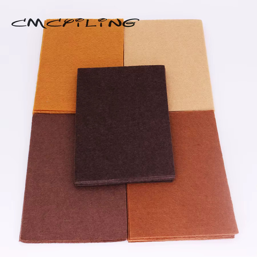 CMCYILING Brauner Filz aus Polyester für DIY-Nähhandwerk und Scrapbook, 40 Stück, Dicke: 1 mm, B x H: 10 x 15 cm - Bild 2