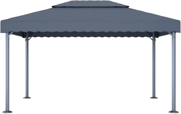vidaXL Pavillon aus Aluminium in Anthrazit B/T: 400 x 300 cm