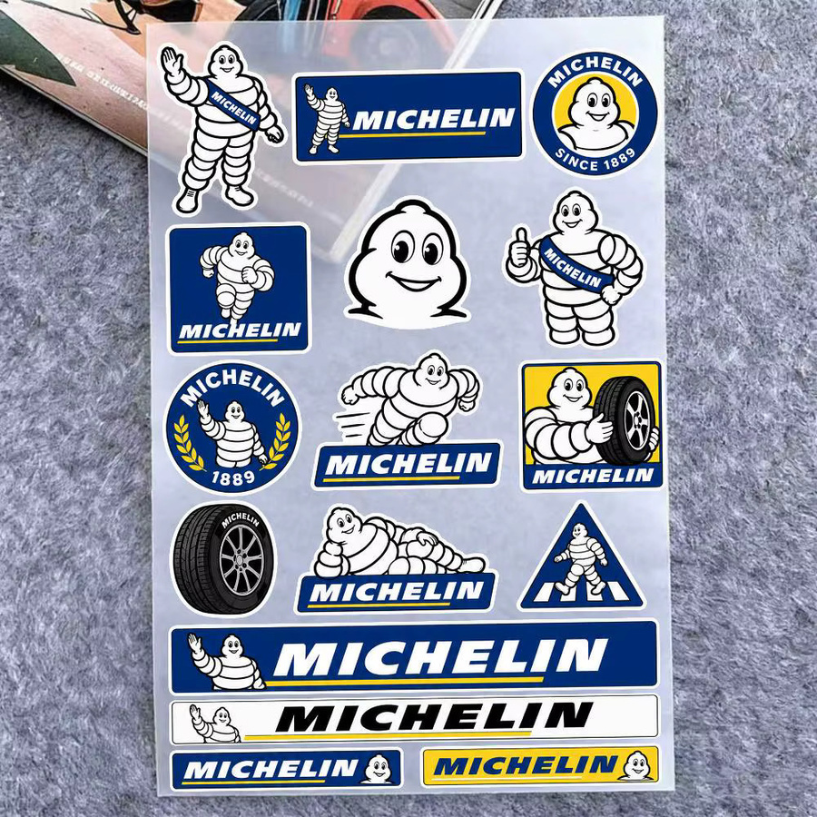 Michelin Wasserdichte Vinyl-Aufkleber in Multicolour für Auto, Motorrad, Fahrrad, Laptop und Flaschen - Bild 1