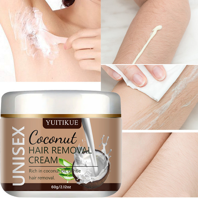 YUITIKUE Kokos Haarentfernungscreme, Unisex, 60g - Bild 1
