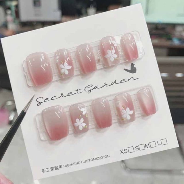 Nagelspitzen, Pfirsichrosa, Glänzend, Damen - Bild 1