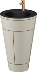 Duravit Waschtischunterschrank Starck 1 c-bonded Set in Schwarz matt, B/H/T: 56 x 86,4 x 60,5 cm - Bild 1