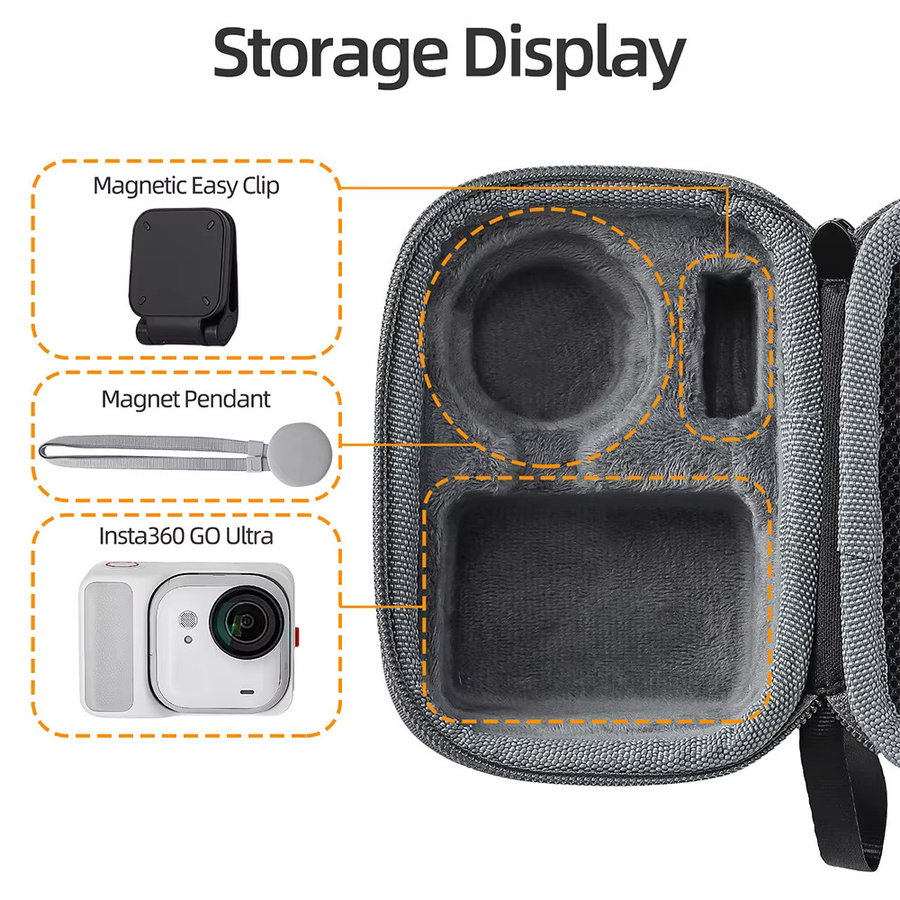 Insta360 GEHEN Ultra Kamera Tasche und Zubehör-Tragetasche in Grau - Bild 3