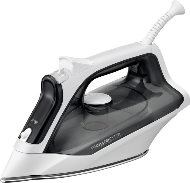 Rowenta Effective Dampfbügeleisen DX1510 in Weiß/Schwarz mit 2000W, Edelstahl-Bügelsohle, Anti-Kalk-System und Vertikaldampf - Bild 1