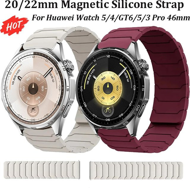Uhrenarmband Silikon, magnetisch, 20/22 mm, Huawei, Garmin, Unisex - Bild 1