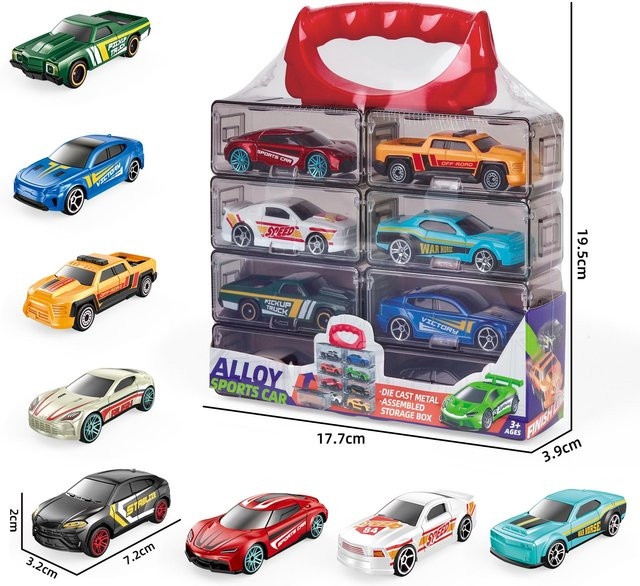 Linyi toy car Rennwagen, Druckguss, 1:64, Set, ab 14 Jahre - Bild 1