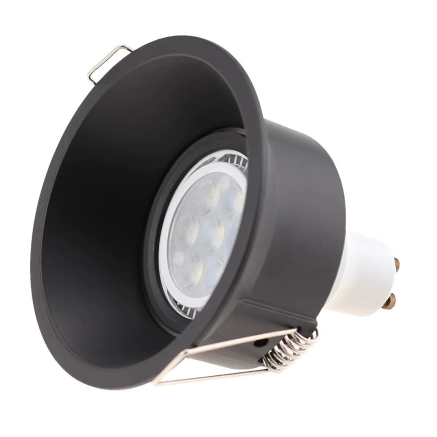 JOYINLED Runde LED Einbau-Deckenleuchte für GU10 MR16 Spot-Glühbirnen, Metall Rahmen in Schwarz oder Weiß - Bild 2