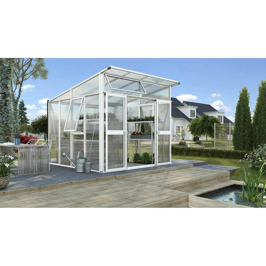 Vitavia Gewächshaus Aphrodite 7800 in Weiß mit 10 mm HKP und 7,8 m² Fläche - Bild 3