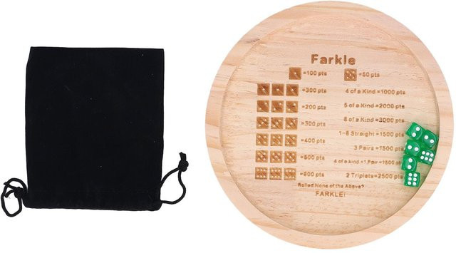 CosyHome Farkle Würfelablage Holz Set - Bild 1