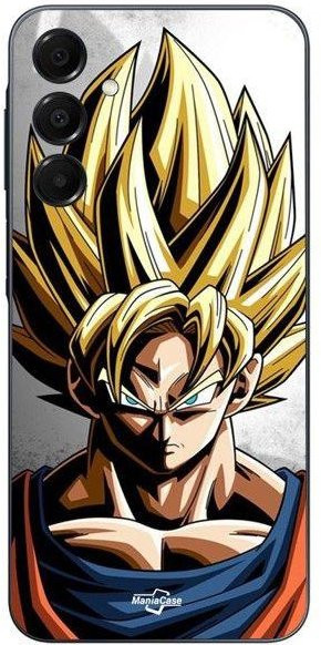 Maniacase Silikon Schutzhülle für Samsung Galaxy A16 mit Goku Dragon Ball Z Motiv in Schwarz und Multicolour - Bild 1