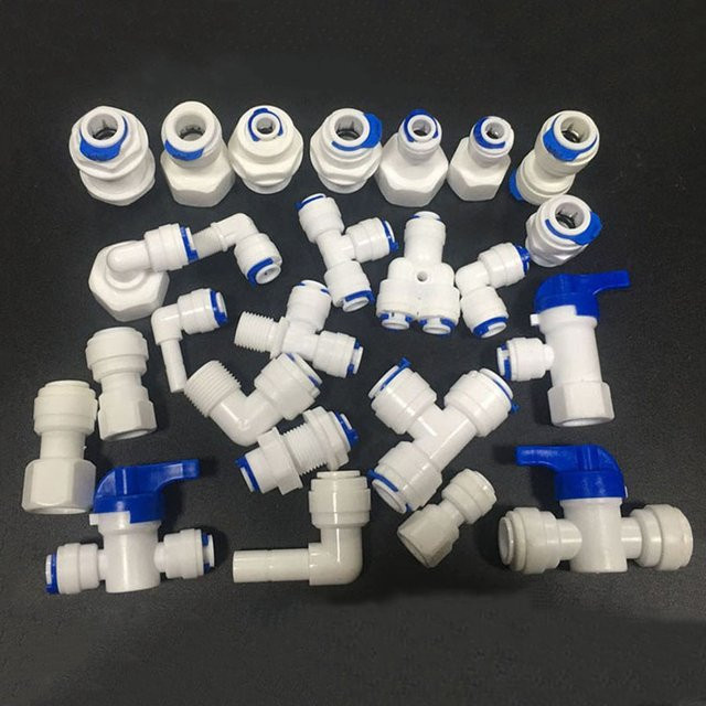 GIQJD Wasserfilter Schnellkupplung aus Kunststoff für Aquarium und RO-Systeme, Weiß - Bild 1