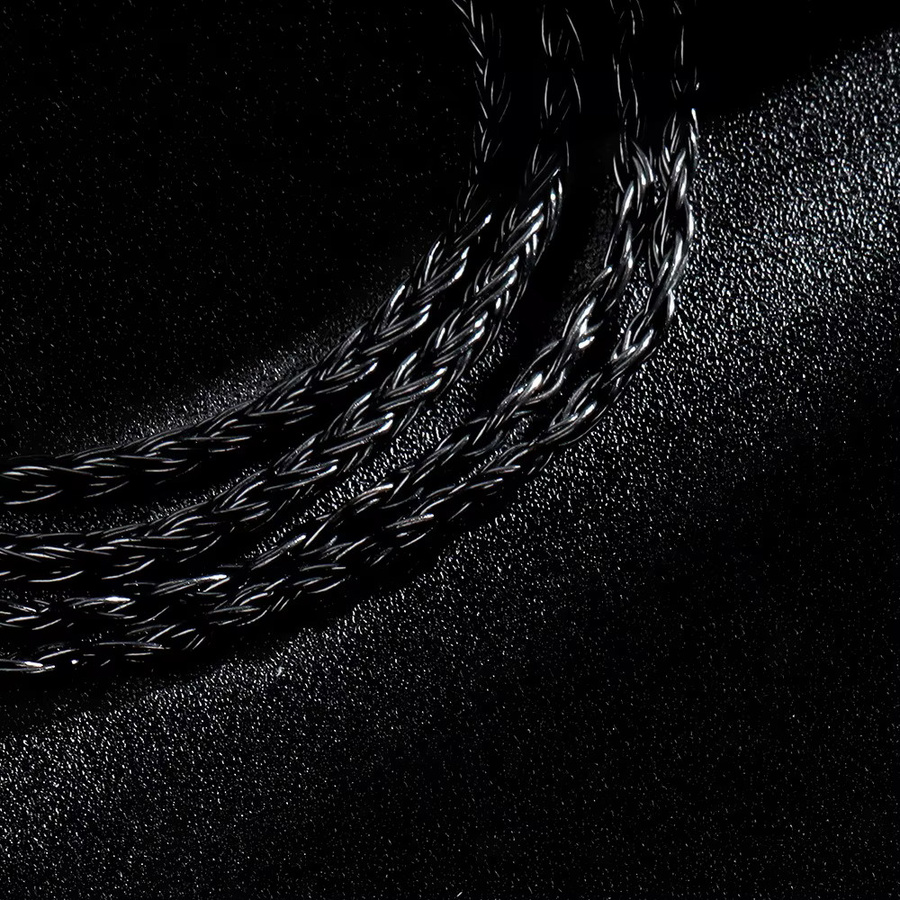 QKZ Q1 MAX 16-adriges Upgrade-Kabel aus versilbertem OFC mit 352 Kernen für MMCX, QDC und C-Pin in Schwarz und Silber - Bild 3