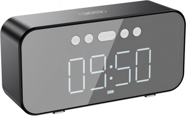 XO Design Digitaluhr F41 in Schwarz mit Bluetooth, USB-C und FM-Radio - Bild 1