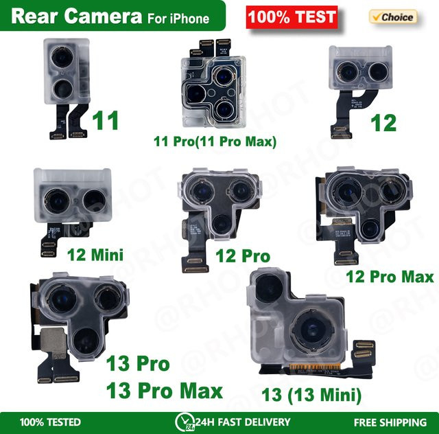 Apple Hauptkamera-Modul Ersatzteil in Schwarz für iPhone 11, 11 Pro, 11 Pro Max, 12, 12 Mini, 12 Pro, 12 Pro Max, 13, 13 Pro und 13 Pro Max - Bild 1