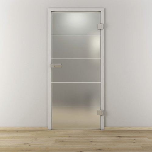 NOVADOORS Glasdrehtür NOVA 582 modern in Weiß und Transparent, B/T/H: 70,9 x 28,2 x 197,2 cm - Bild 1