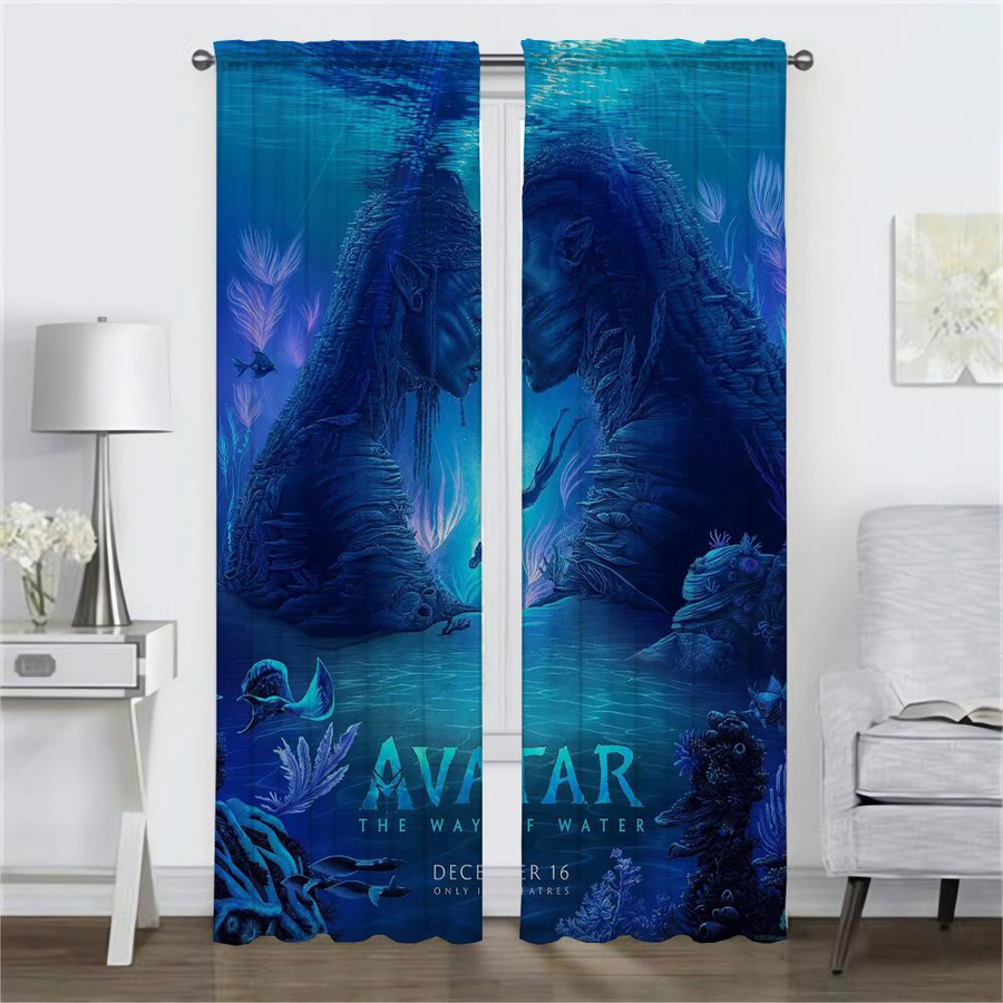 Avatar Verdunkelungsvorhänge für Wohnzimmer und Schlafzimmer, 2er-Set, B: 50 cm, H: 70 cm - Bild 1